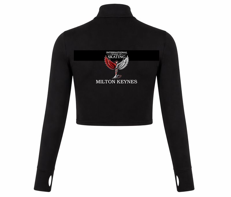 ISS Coventry Adult Long Sleeved 1/2 Zip Crop Top