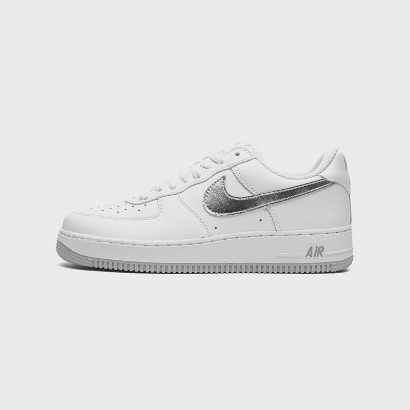 Nike Air Force 1 &#39;07 Low Color of the Month White Metallic Silver