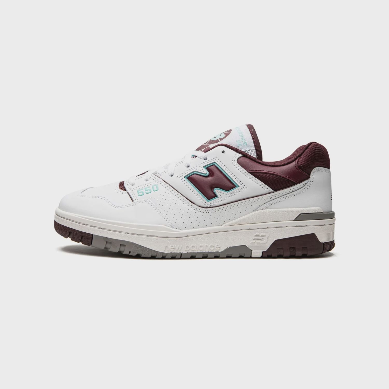 New Balance 550 Burgundy Cyan