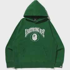 BAPE Washed Relaxed Fit Hoodie Green