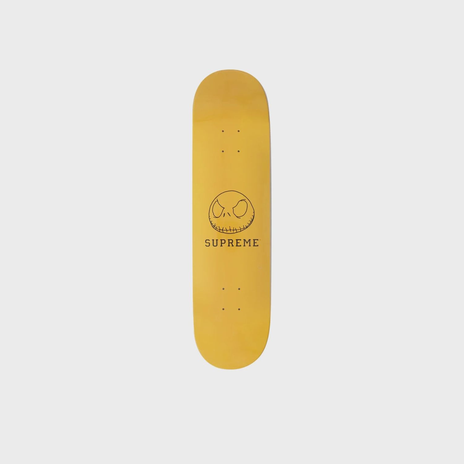 Supreme Skeleton Skateboard Deck Yellow