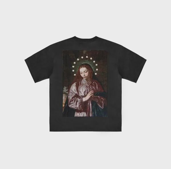 1/4MADE The Madonna Printed T-Shirt (Back) Dark Grey