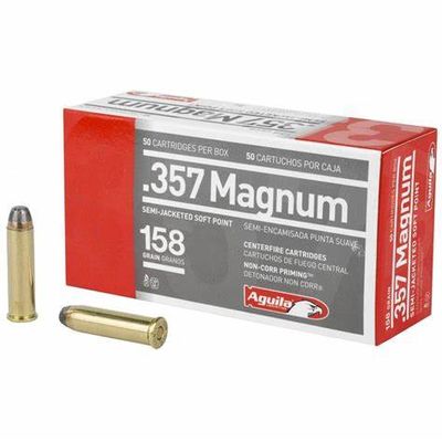 Aguila 1E572823 Target &amp; Range Handgun 357Mag 158gr Semi Jacketed Soft Point 50 Per Box