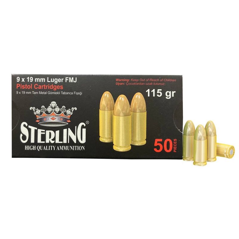 Sterling 9mm Luger FMJ 50Ct