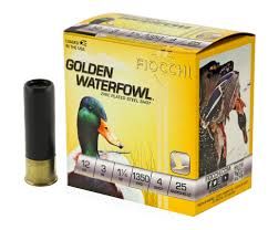 Golden Waterfowl 12G 3&quot; 1 1/4 oz 1350 FPS 4 Shot 25 Shell