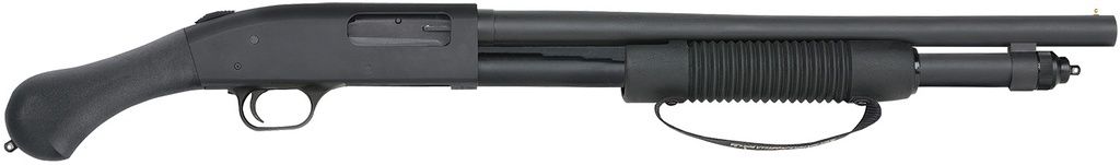 Mossberg  Shockwave 12 Gauge 6+1 3&quot; 18.50&quot; Barrel, Blued Metal Finish, Drilled &amp; Tapped Receiver, Dual Extractors, Corncob Forend w/Strap, Raptor Birdshead Grip Stock
