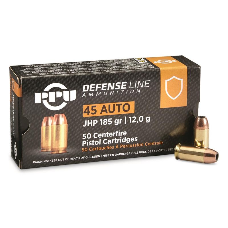 PPU Defense Line 45 Auto JHP 185 Gr 12,0g 50Rds