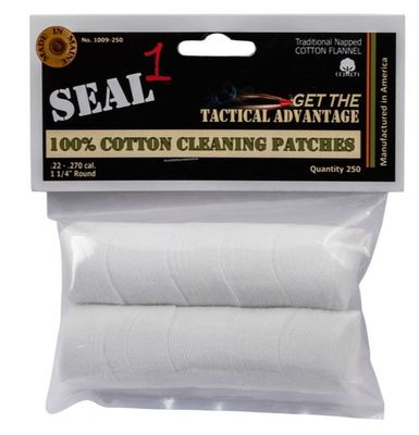 Cotton cleaning patches .22 -270 cal 1 1/4&quot; round 250 Ct