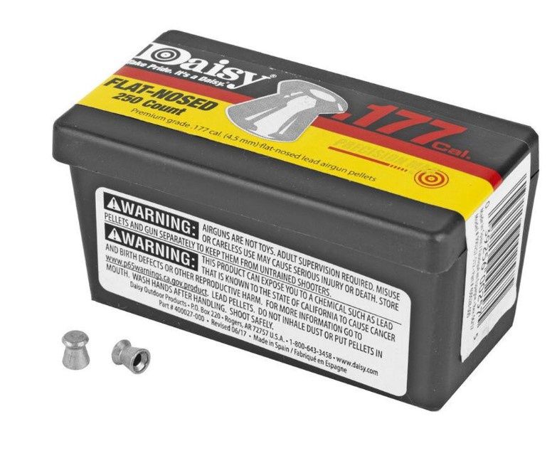 Daisy .177Cal 250Ct 4.5MM FLat nose lead airgun pellet