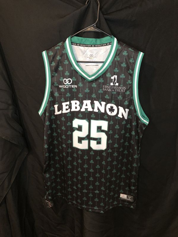 Lebanon Leprechauns Jersey Blk/Grn Size L