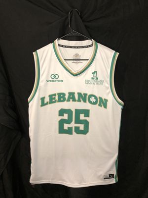 Lebanon Leprechauns Jersey Wht Size L
