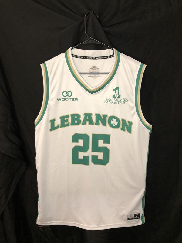 Lebanon Leprechauns Jersey Wht Size L