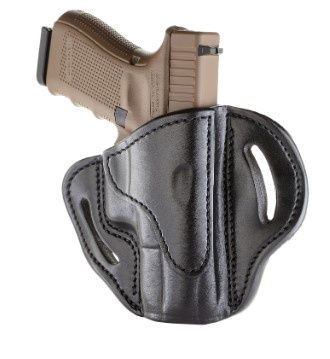 1791 Gunleather BH21SBLR BH2.1 OWB Size 2.1 Stealth Black Leather Belt Slide Compatible w/Glock 17/S&amp;W M&amp;P Shield/Springfield XD Right Hand