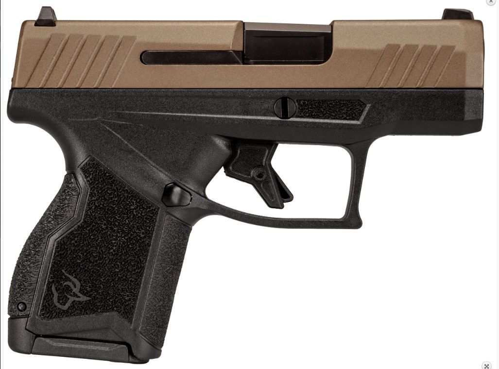 Taurus 1-GX4M93E GX4 Semi-Auto Pistol, 9MM, 3.06&quot; Bbl, Black Frame, Troy/Coyote Cerakote Slide, 11+1 Rnd