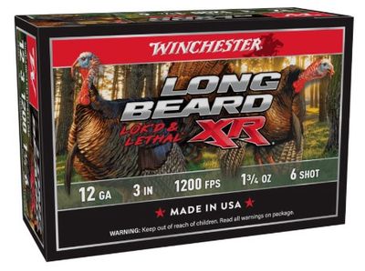 Winchester Ammo STLB1236 Long Beard XR Shot-Lok 12Gauge 3&quot; 1 3/4oz 6Shot 10 Per Box