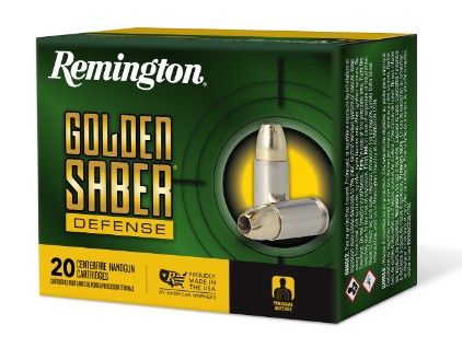 Remington Ammunition 27605 Golden Saber Defense 380ACP 102gr Brass Jacketed Hollow Point