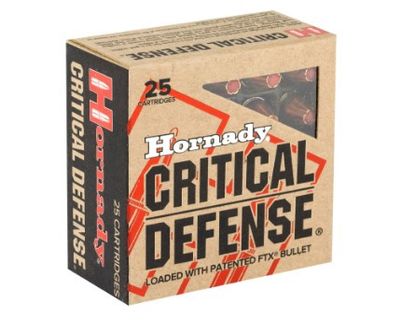 Hornady 90250 Critical Defense 9mmLuger 115gr Hornady Flex Tip eXpanding 25 Per Box