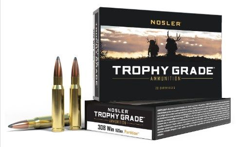 Nosler 60053 Trophy Grade 308 Win 165 gr Nosler Spitzer Partition 20 Per Box