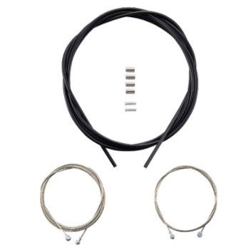Shimano Mountain Brake Cable Set – Stainless Steel, 2 Cables + Housing Kit