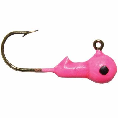 Big Bite Baits BBJ Jig Heads Pink black eye 1/32oz 10Ct