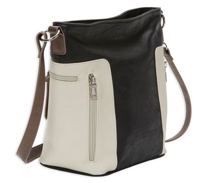 Bulldog Large Tote Black and white