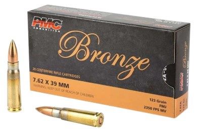 PMC 762A Bronze Rifle Ammo 7.62X39, FMJ, 123 Grains, 2350 fps, 20, Boxed