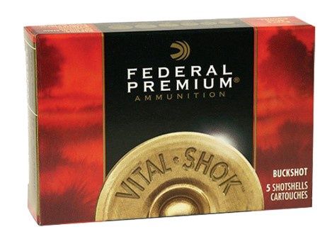 Federal P158000 Premium Magnum 12Gauge 3&quot; 10Pellets 000BuckShot 5 Per Box