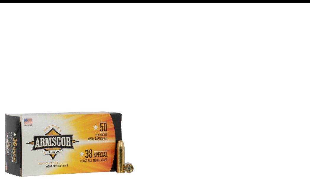 Armscor FAC3817N USA 38Special 158gr Full Metal Jacket 50 Per Box