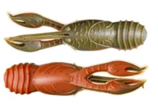 Great Lakes Finesse Juvy Craw Green Pumpkin Orange Belly 7Ct