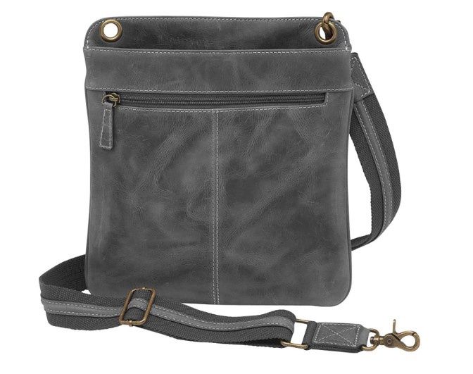 GTM Grey Crossbody Flat Sac