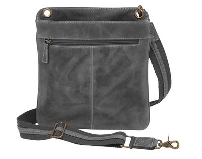 GTM Grey Crossbody Flat Sac