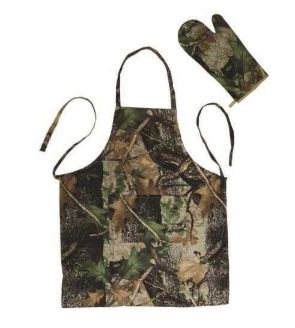 Camo Apron and Oven Mitt Set