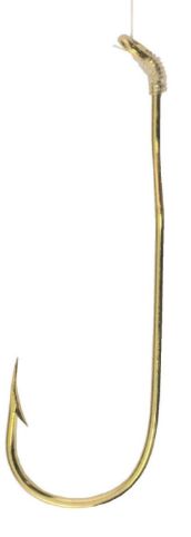 Tru-Turn 388G Aberdeen 22K Gold Plated Snelled Hooks Size 2