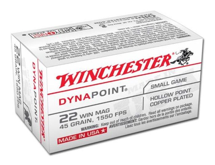 Winchester 22 Win Mag 45 GR HP 1550 FPS