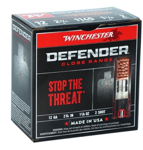 Winchester Defender Close Range 12 GA 2 3/4&quot; 1 1/8oz 2 Shot