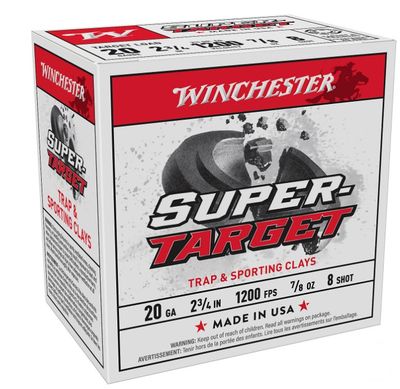 Winchester Super Target 20 Ga 2 3/4&quot; 1200V 7/8oz 8 Shot