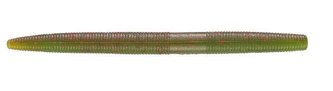 Yamamoto Original Senko Worms 5&quot; Grn Pkn w/ Red 10Ct