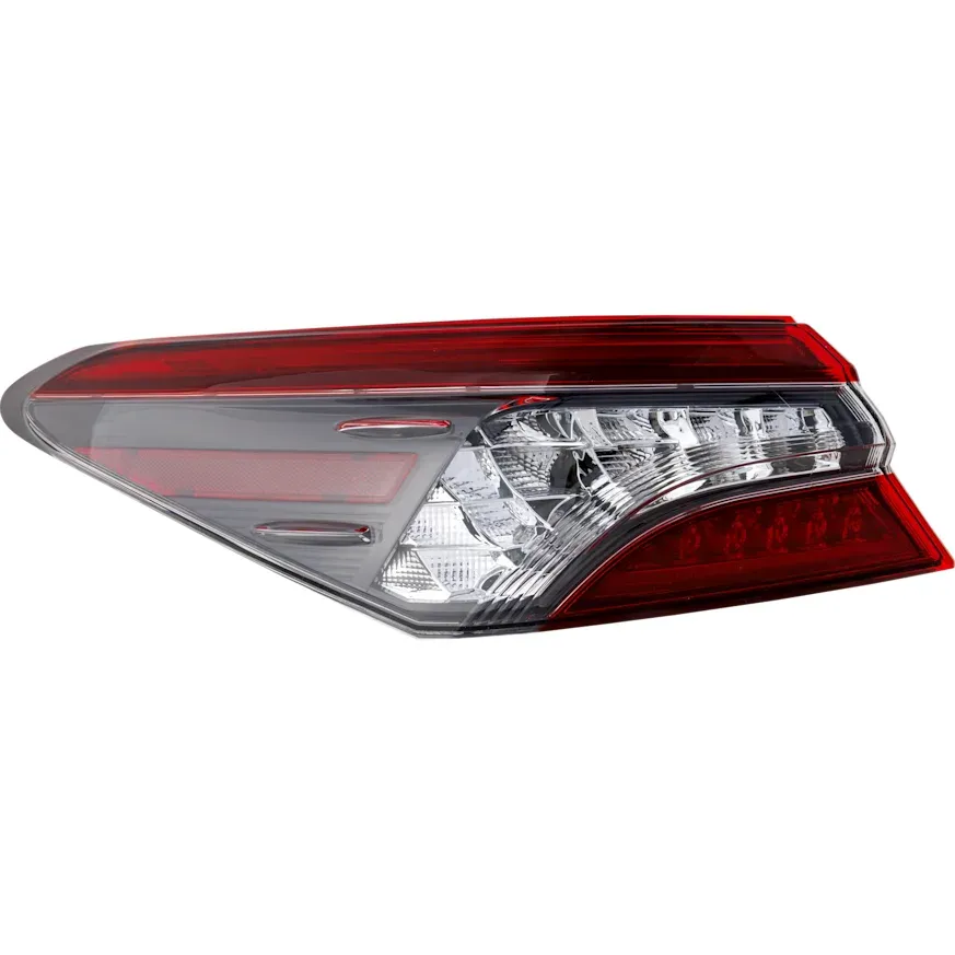 Tail Light, Rear Driver Side Outer, Toyota Camry [XSE/Hybrid XSE/Hybrid XLE/XLE], (6 Cyl 3.5 L/4 Cyl 2.5 L), 2021-2024, (Halogen With Bulbs Body Mount), CAPA Certified