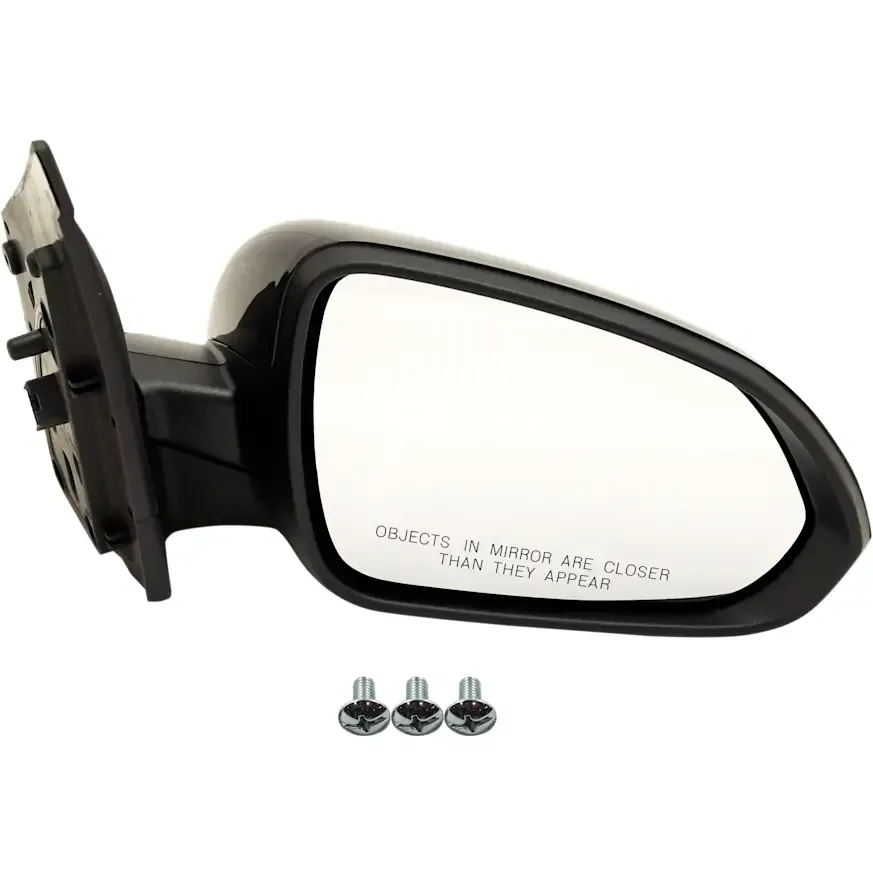 Side Mirror, Front, Passenger Side, Hyundai Accent, 2018-2022, [Limited/SE/SEL/GLS/GL/LE/Preferred/Essential/Ultimate], (4 Cyl 1.6 L), Paintable, Power Adjust, Manual Folding, Non-Heated