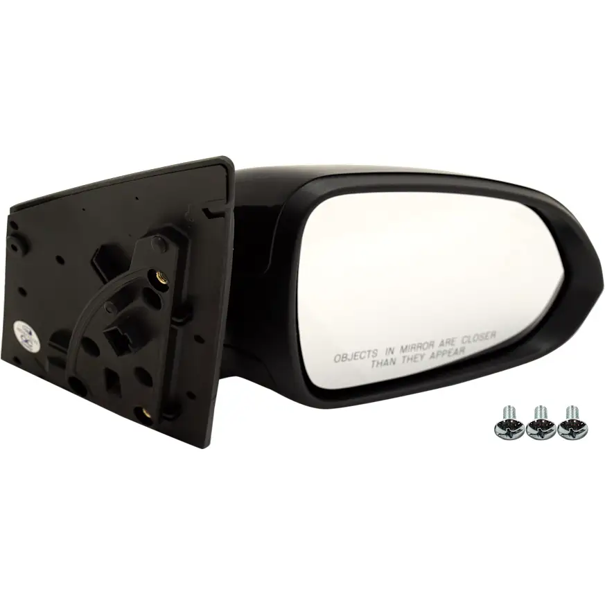 Side Mirror, Front, Passenger Side, Hyundai Accent, 2018-2022, [Limited/SE/SEL/GLS/GL/LE/Preferred/Essential/Ultimate], (4 Cyl 1.6 L), Paintable, Power Adjust, Manual Folding, Non-Heated