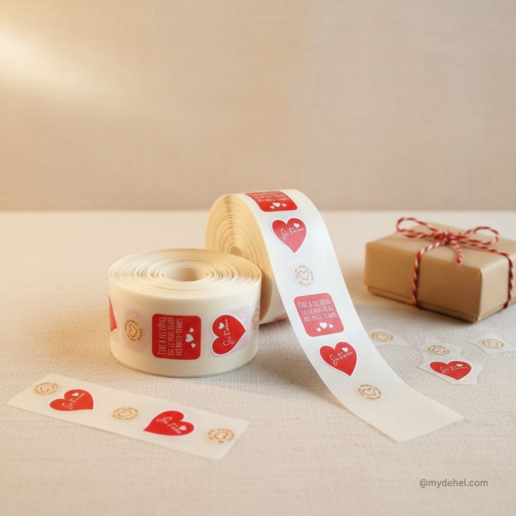 1000 Étiquettes Saint VALENTIN en mélange sur papier Velin 1000 Étiquettes Saint VALENTIN en mélange sur papier Velin