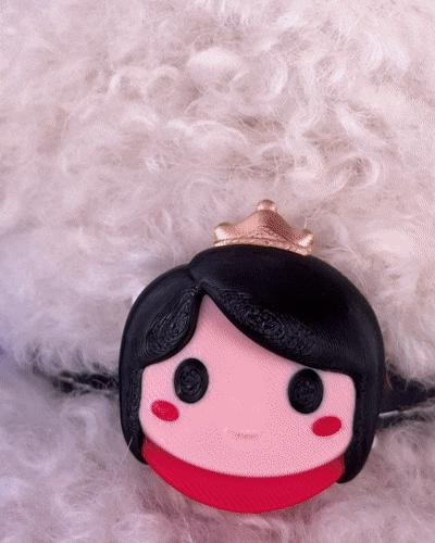 Princess Smart Tag Holder – 3D Printed AirTag and Galaxy SmartTag2 Case – Cute Royal Keychain, Pet Collar, Backpack Accessory