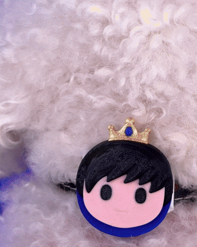 Prince Smart Tag Holder – 3D Printed AirTag and Galaxy SmartTag2 Case – Cute Royal Keychain, Pet Collar, Backpack Accessory