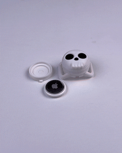 Skeleton Smart Tag Holder – 3D Printed AirTag and Galaxy SmartTag2 Case – Halloween Keychain, Pet Collar, Backpack Accessory