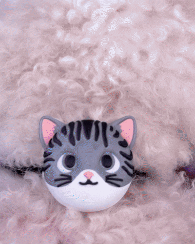 Cat Smart Tag Holder – 3D Printed AirTag and Galaxy SmartTag2 Case – Cute Pet Collar, Keychain, Backpack Accessory