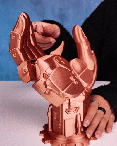 Gearbox Grab Controller Holder – Steampunk Robotic Hand compatible with PS5, Xbox, Switch 3D Printed Display Stand Unpainted