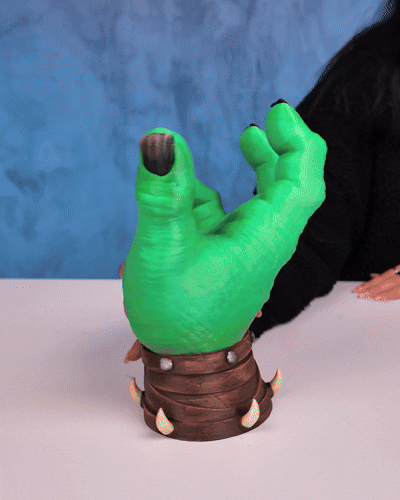💥 Smash Button Controller Holder – Orc Hand Gaming Stand compatible with PS5, Xbox, Switch Compatible 3D Printed Display 🎮 Unpainted