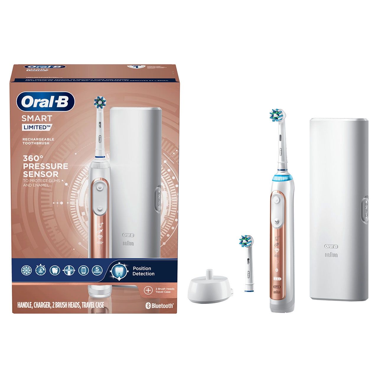 ORAL-B T/B PWR 1HANDLE+2BRUSH HEADS+CASE/3