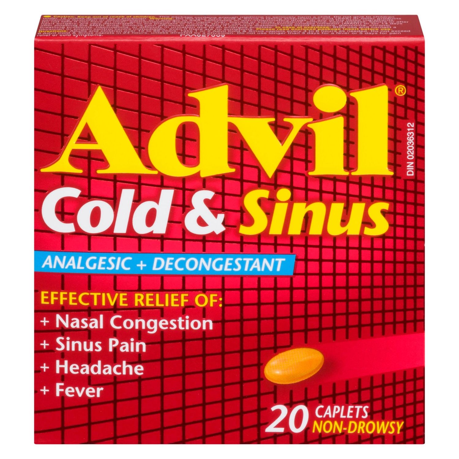 ADVIL COLD &amp; SINUS CAPLET 20'S