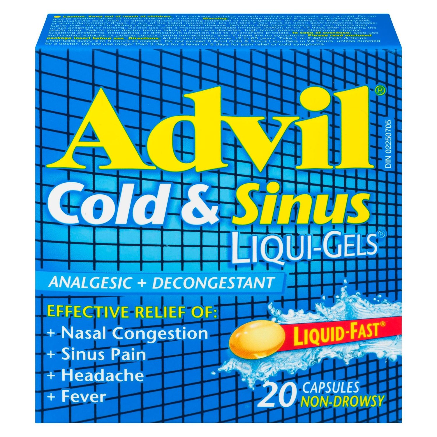 ADVIL COLD &amp; SINUS LIQ-GELS 20'S